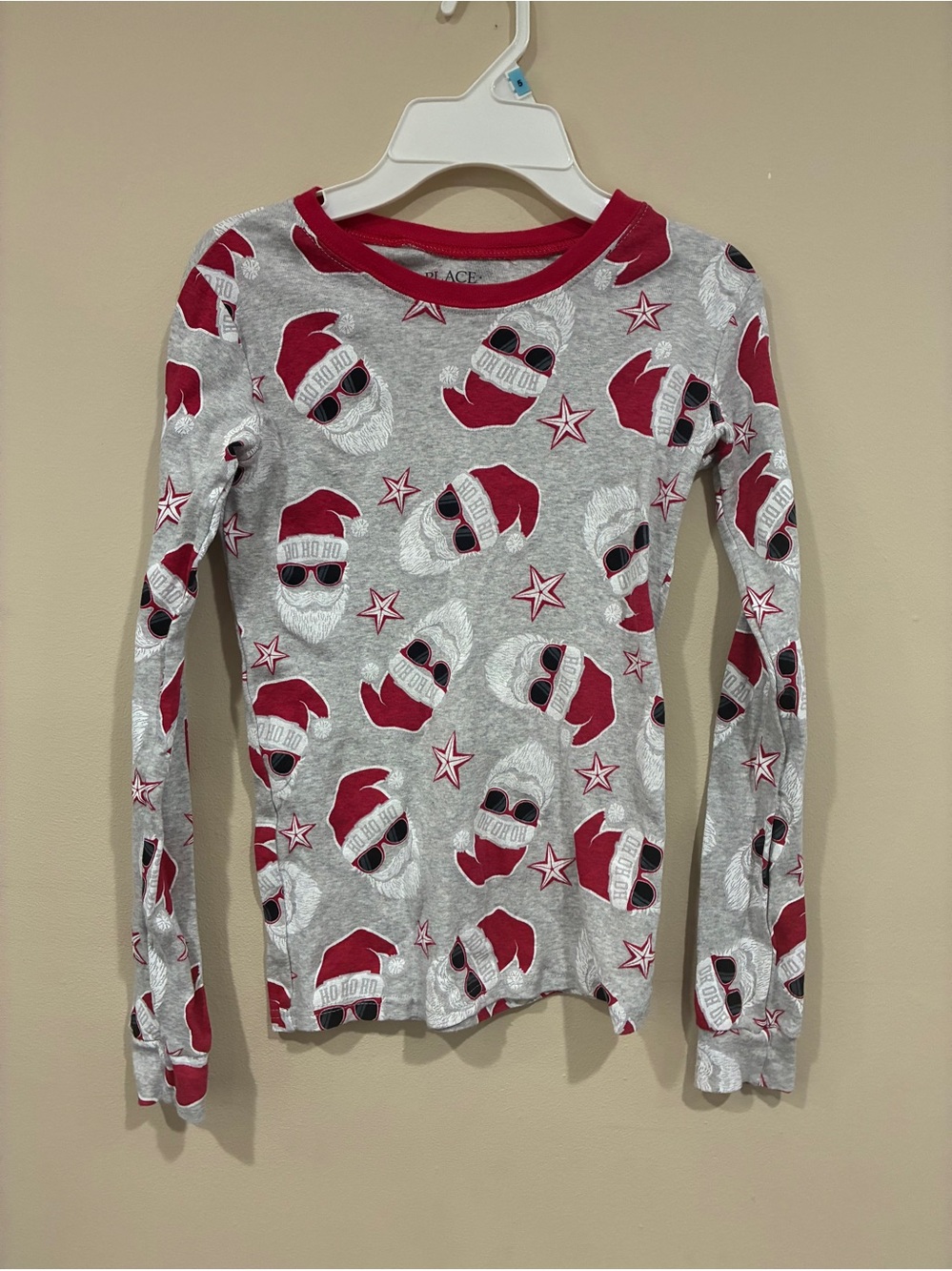 Kids cool Santa sunglasses Print Gray‎ Pajama pants set